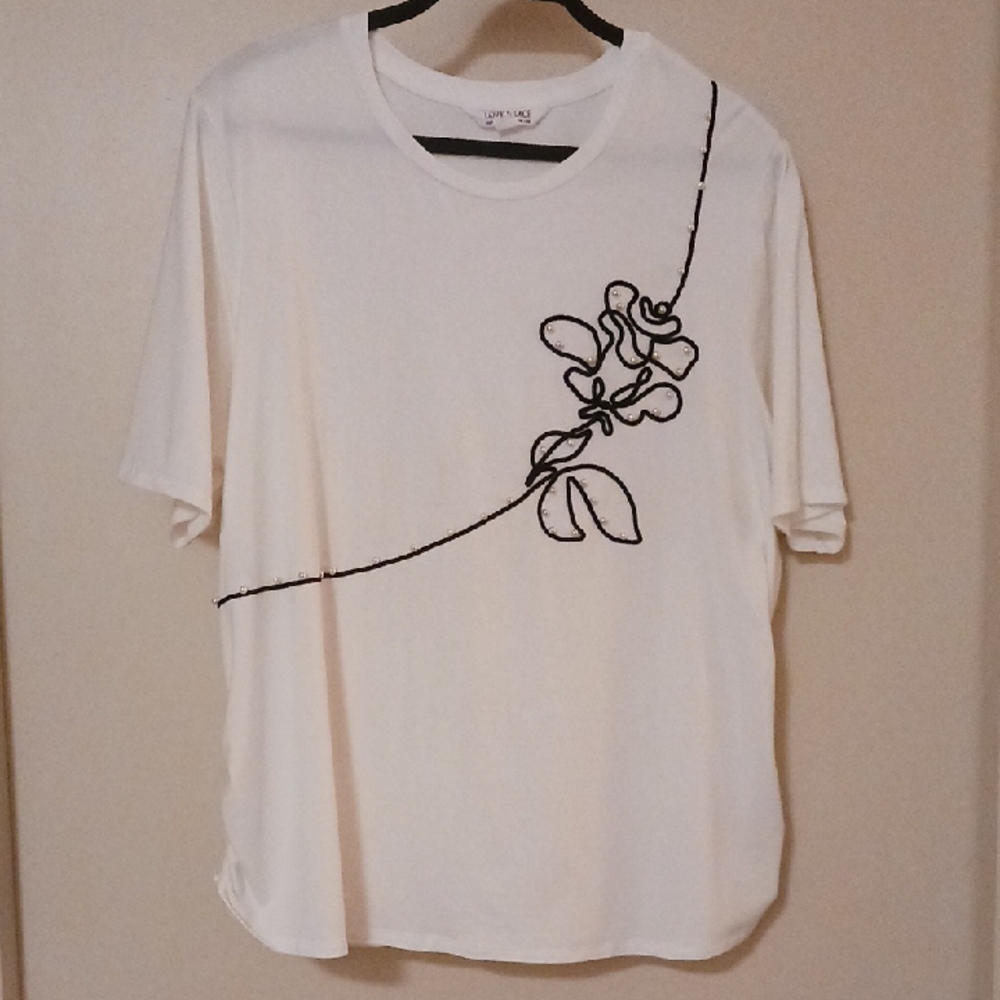 White Boxy Graphic T-Shirt Tunic